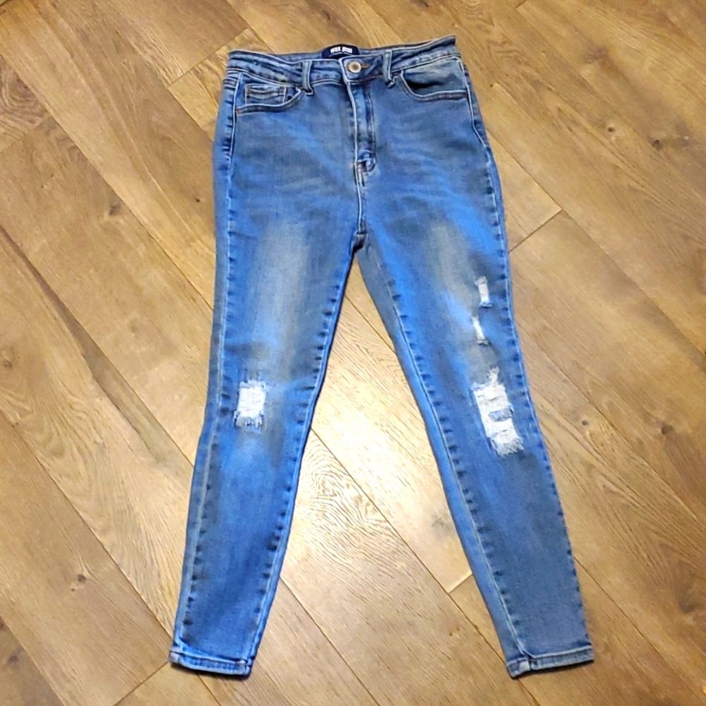Wax jeans stretch Denim high rise ankle 13/31